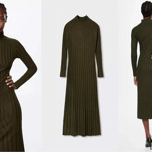 Mango Ribbed long Sleeve dress - aso Middleton